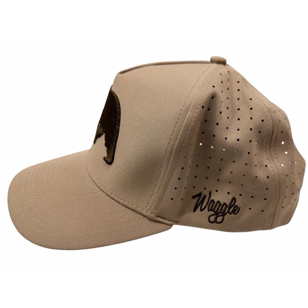 Wrangler Hershey Bears Hockey Cap Tan Brown Embroidered Bear Snapback Hat - Picture 2 of 7